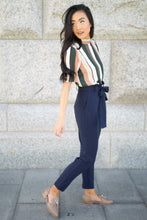 Load image into Gallery viewer, Amici Stripe Mock Neck Blouse