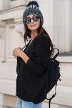 Load image into Gallery viewer, Amber Button Front Cardigan in Black - FINAL SALE