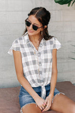 Load image into Gallery viewer, Cambrie Plaid Tie Button Down - FINAL SALE