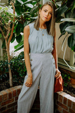 Load image into Gallery viewer, Georgia Wide Leg Striped Bottoms