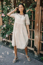 Load image into Gallery viewer, Babydoll Short Sleeve Lace Midi Dress
