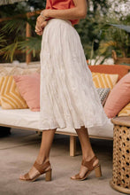 Load image into Gallery viewer, Crinkle Dot Midi Skirt