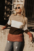 Load image into Gallery viewer, Colorblock Turtleneck Sweater