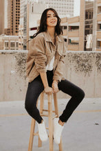 Load image into Gallery viewer, Corduroy Boyfriend Jacket in Tan