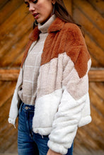 Load image into Gallery viewer, Color Block Fur Jacket