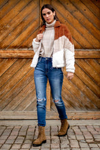 Load image into Gallery viewer, Color Block Fur Jacket