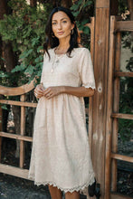 Load image into Gallery viewer, Babydoll Short Sleeve Lace Midi Dress

