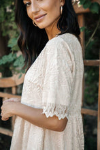 Load image into Gallery viewer, Babydoll Short Sleeve Lace Midi Dress
