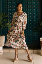 Load image into Gallery viewer, Floral Ruffle Detail Midi Dress
