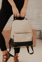 Load image into Gallery viewer, Ellison Zipper Backpack in Oatmeal
