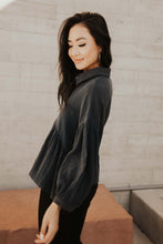 Load image into Gallery viewer, Dany Button Down Babydoll Top in Navy
