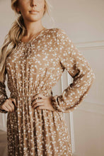 Load image into Gallery viewer, Ditsy Floral Midi Dress in Mocha
