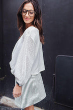Load image into Gallery viewer, The Eyelet Lace Act Balloon Sleeve Top

