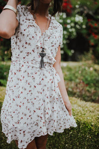 Lucky Me Tassel Necklace in Black